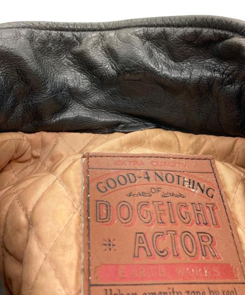 DOGFIGHT ACTOR（ドッグファイト アクター）DOGFIGHT ACTOR (ドッグファイト アクター) レザージャケット ブラック サイズ:5の古着・服飾アイテム