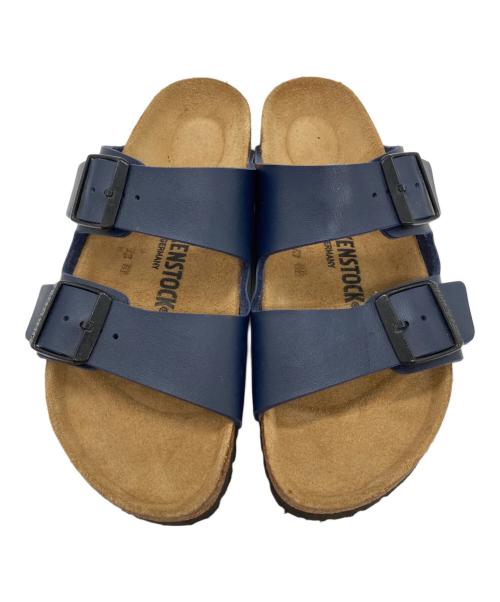 BIRKENSTOCK（ビルケンシュトック）BIRKENSTOCK (ビルケンシュトック) サンダル ブラウン×ネイビー サイズ:24.5の古着・服飾アイテム