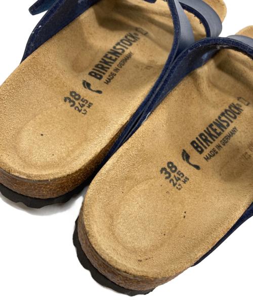 BIRKENSTOCK（ビルケンシュトック）BIRKENSTOCK (ビルケンシュトック) サンダル ブラウン×ネイビー サイズ:24.5の古着・服飾アイテム