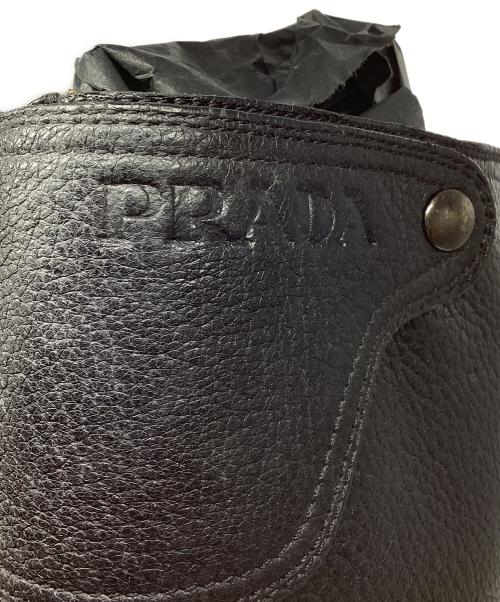 PRADA（プラダ）PRADA (プラダ) レザーロングブーツ ブラック サイズ:38 1/2の古着・服飾アイテム