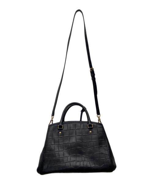 COACH（コーチ）COACH (コーチ) クロコ型押しレザー 2WAYバッグ ネイビーの古着・服飾アイテム