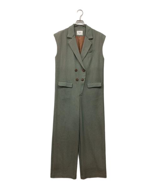 Ameri（アメリ）AMERI (アメリ) ミニチェックジャケットロンパース グリーン サイズ:Mの古着・服飾アイテム