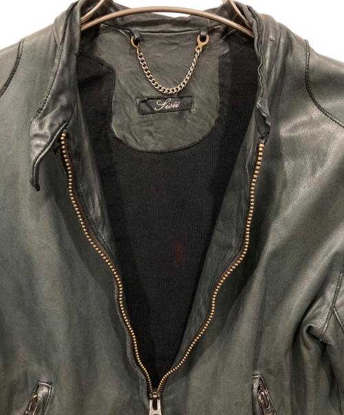 sisii（シシ）sisii (シシ) レザージャケット ブラック サイズ:XXSの古着・服飾アイテム