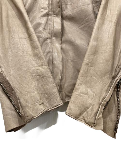 sisii（シシ）sisii (シシ) レザージャケット ベージュ サイズ:XXSの古着・服飾アイテム