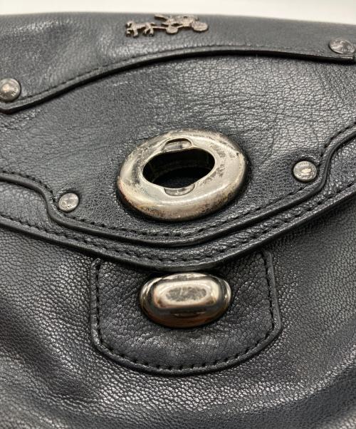 COACH（コーチ）COACH (コーチ) スタッズショルダーバッグ ブラックの古着・服飾アイテム