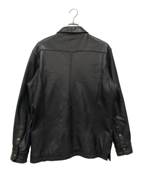 Eddie Bauer（エディーバウアー）Eddie Bauer (エディーバウアー) ラムレザージャケット ブラック サイズ:Mの古着・服飾アイテム