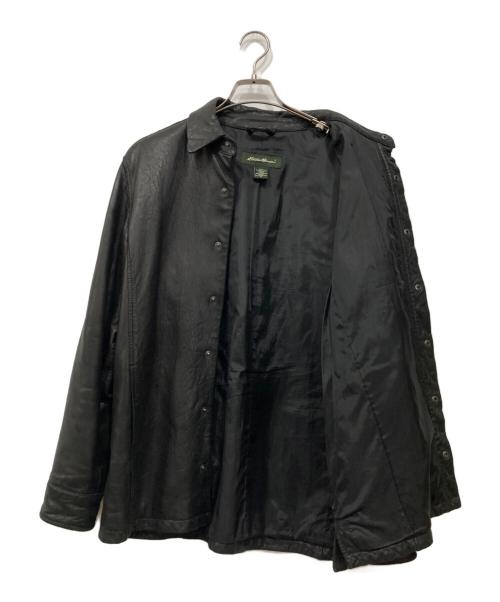 Eddie Bauer（エディーバウアー）Eddie Bauer (エディーバウアー) ラムレザージャケット ブラック サイズ:Mの古着・服飾アイテム