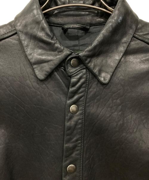 Eddie Bauer（エディーバウアー）Eddie Bauer (エディーバウアー) ラムレザージャケット ブラック サイズ:Mの古着・服飾アイテム
