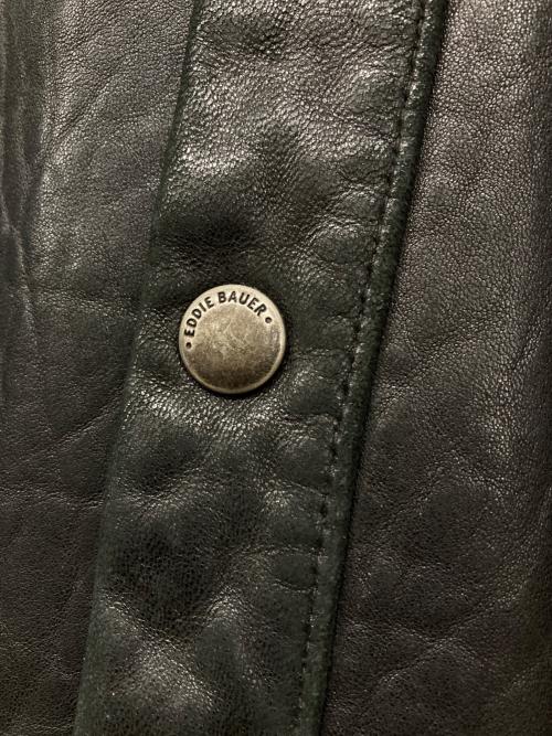 Eddie Bauer（エディーバウアー）Eddie Bauer (エディーバウアー) ラムレザージャケット ブラック サイズ:Mの古着・服飾アイテム
