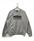 nitro microphone undergroundニトロ・マイクロフォン・アンダーグラウンド）の古着「刺繍ロゴスウェット」｜グレー