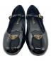 中古・古着 PRADA (プラダ) ライアングルロゴ バレリーナシューズ ブラック サイズ:37 1/2：70000円