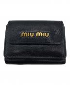 MIU MIUミュウミュウ）の古着「3つ折り財布」｜ブラック