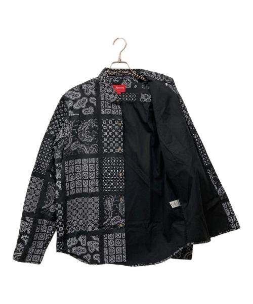 SUPREME（シュプリーム）Supreme (シュプリーム) ペイズリーグリッドシャツ ブラック サイズ:Mの古着・服飾アイテム