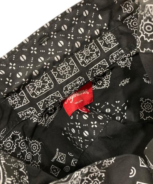SUPREME（シュプリーム）Supreme (シュプリーム) ペイズリーグリッドシャツ ブラック サイズ:Mの古着・服飾アイテム