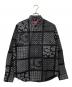 Supreme（シュプリーム）の古着「ペイズリーグリッドシャツ」｜ブラック