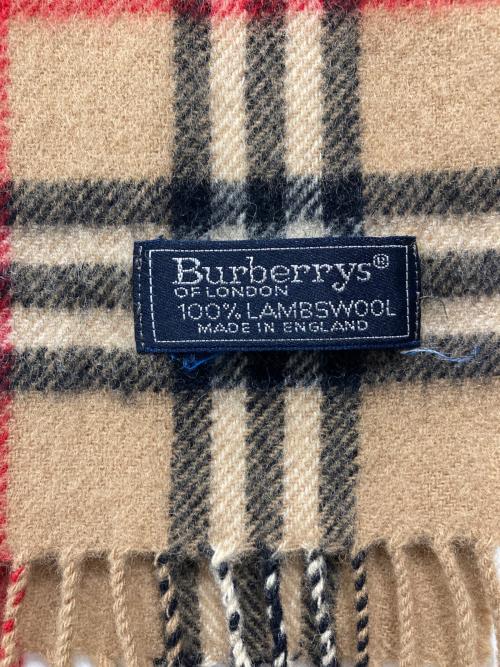 Burberry's（バーバリーズ）Burberry's (バーバリーズ) ウールマフラー ベージュの古着・服飾アイテム