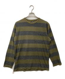 stussy（ステューシー）の古着「ボーダーカットソー」｜グレー×カーキ
