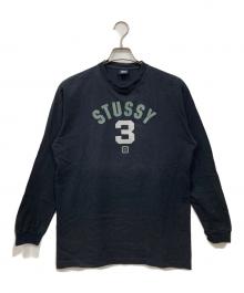 stussy（ステューシー）の古着「アーチロゴプリントカットソー」｜ネイビー
