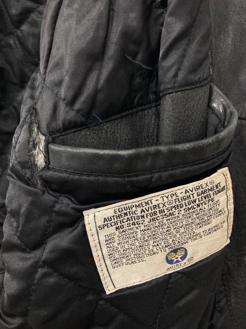 AVIREX（アヴィレックス）AVIREX (アヴィレックス) レザーバーシティージャケット ブラウン サイズ:Mの古着・服飾アイテム