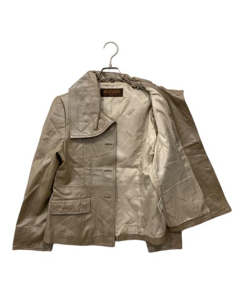 BALMAN（バルマン）BALMAN (バルマン) シープスキンジャケット ベージュ サイズ:11の古着・服飾アイテム