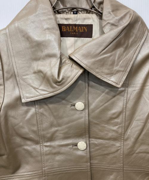 BALMAN（バルマン）BALMAN (バルマン) シープスキンジャケット ベージュ サイズ:11の古着・服飾アイテム