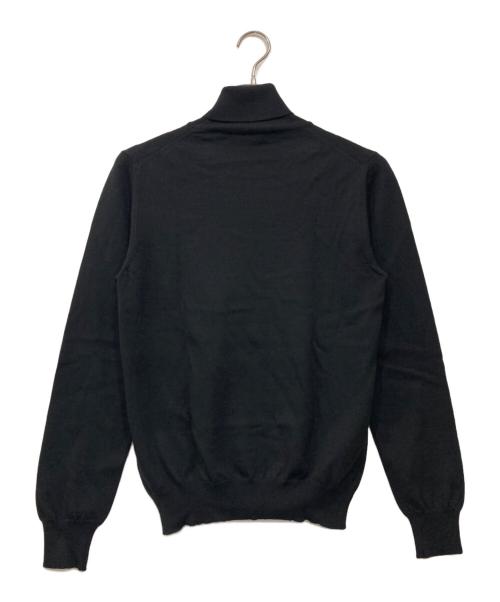 GRAN SASSO（グランサッソ）GRAN SASSO (グランサッソ) 12ゲージウールソリッドタートルネックニット ブラック サイズ:44の古着・服飾アイテム