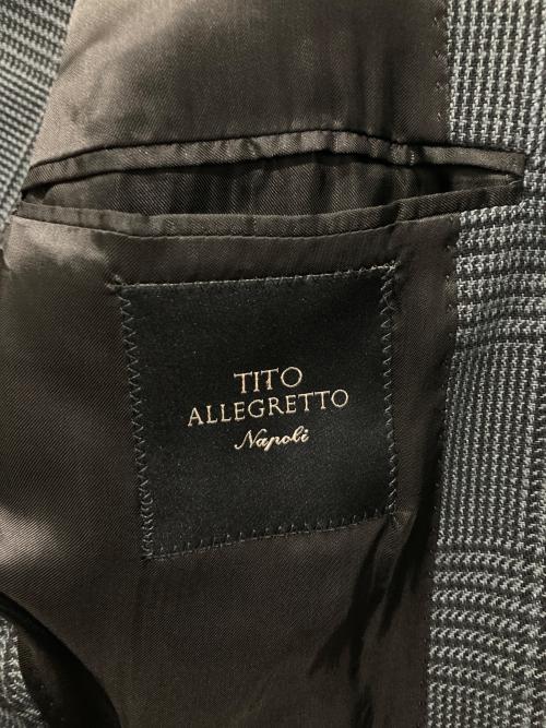 TITO ALLEGRETTO（ティト アレグレット）TITO ALLEGRETTO (ティト アレグレット) テーラードジャケット ブラック×グレー サイズ:44の古着・服飾アイテム