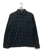 POLO RALPH LAURENポロ・ラルフローレン）の古着「チェックネルシャツ」｜ネイビー×グリーン