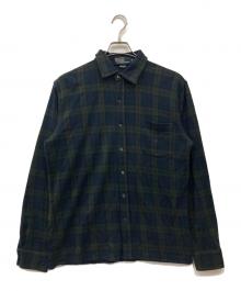 POLO RALPH LAUREN（ポロ・ラルフローレン）の古着「チェックネルシャツ」｜ネイビー×グリーン