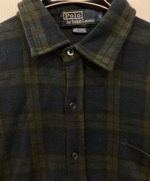 POLO RALPH LAUREN（ポロ・ラルフローレン）POLO RALPH LAUREN (ポロ・ラルフローレン) チェックネルシャツ ネイビー×グリーン サイズ:Sの古着・服飾アイテム