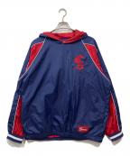 SUPREMEシュプリーム）の古着「フーデッドウォームアップオウルオーバー」｜ネイビー×レッド