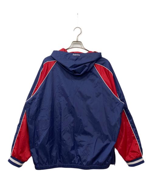 SUPREME（シュプリーム）Supreme (シュプリーム) フーデッドウォームアップオウルオーバー ネイビー×レッド サイズ:Lの古着・服飾アイテム