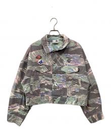 Aape BY A BATHING APE（エーエイプ バイ アベイシングエイプ）の古着「クロップドカモジャケット」｜カーキ