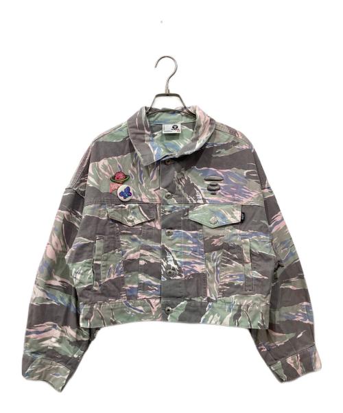 Aape BY A BATHING APE（エーエイプ バイ アベイシングエイプ）AAPE BY A BATHING APE (エーエイプ バイ アベイシングエイプ) クロップドカモジャケット カーキ サイズ:XSの古着・服飾アイテム