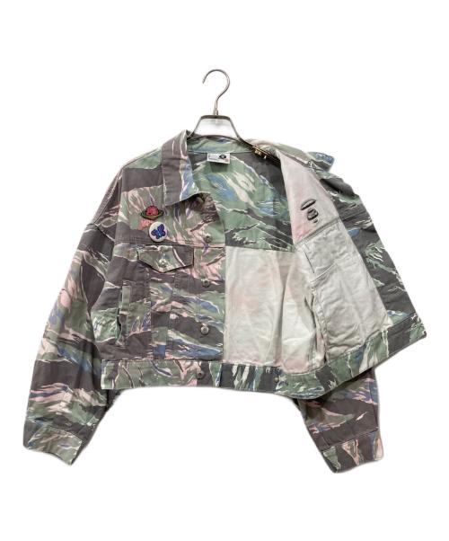 Aape BY A BATHING APE（エーエイプ バイ アベイシングエイプ）AAPE BY A BATHING APE (エーエイプ バイ アベイシングエイプ) クロップドカモジャケット カーキ サイズ:XSの古着・服飾アイテム