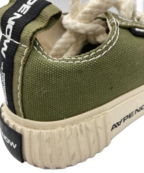 Aape BY A BATHING APE（エーエイプ バイ アベイシングエイプ）AAPE BY A BATHING APE (エーエイプ バイ アベイシングエイプ) ローカットスニーカー ホワイト×カーキ サイズ:25㎝の古着・服飾アイテム
