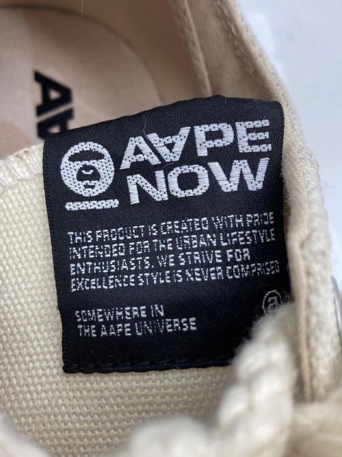 Aape BY A BATHING APE（エーエイプ バイ アベイシングエイプ）AAPE BY A BATHING APE (エーエイプ バイ アベイシングエイプ) ローカットスニーカー アイボリー サイズ:25cmの古着・服飾アイテム