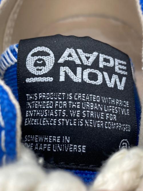 Aape BY A BATHING APE（エーエイプ バイ アベイシングエイプ）AAPE BY A BATHING APE (エーエイプ バイ アベイシングエイプ) ローカットスニーカー ホワイト×ブルー サイズ:28cmの古着・服飾アイテム