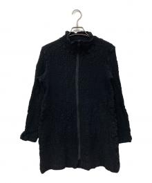 me ISSEY MIYAKE（ミーイッセイ ミヤケ）の古着「ワッシャー加工ジップジャケット」｜ブラック