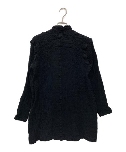 me ISSEY MIYAKE（ミーイッセイ ミヤケ）me ISSEY MIYAKE (ミーイッセイ ミヤケ) ワッシャー加工ジップジャケット ブラック サイズ:Freeの古着・服飾アイテム