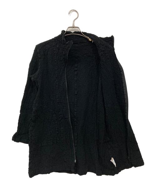 me ISSEY MIYAKE（ミーイッセイ ミヤケ）me ISSEY MIYAKE (ミーイッセイ ミヤケ) ワッシャー加工ジップジャケット ブラック サイズ:Freeの古着・服飾アイテム