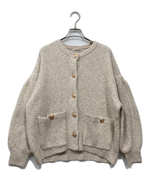 COCODEAL（ココディール）COCODEAL (ココディール) ミックスヤーンオーバーサイズニットカーディガン アイボリー サイズ:2の古着・服飾アイテム
