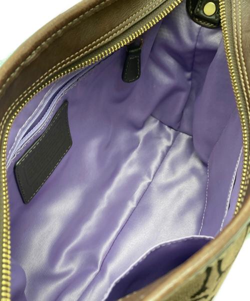 COACH（コーチ）COACH (コーチ) シグネチャー ショルダーバッグ ブラウンの古着・服飾アイテム