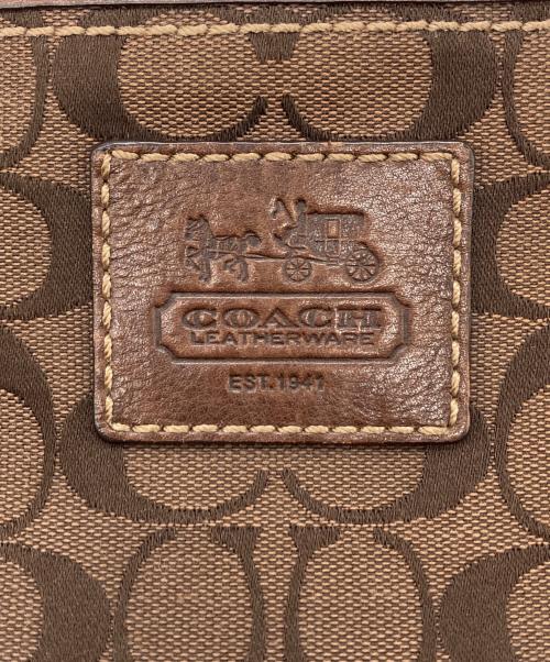 COACH（コーチ）COACH (コーチ) シグネチャー ショルダーバッグ ブラウンの古着・服飾アイテム