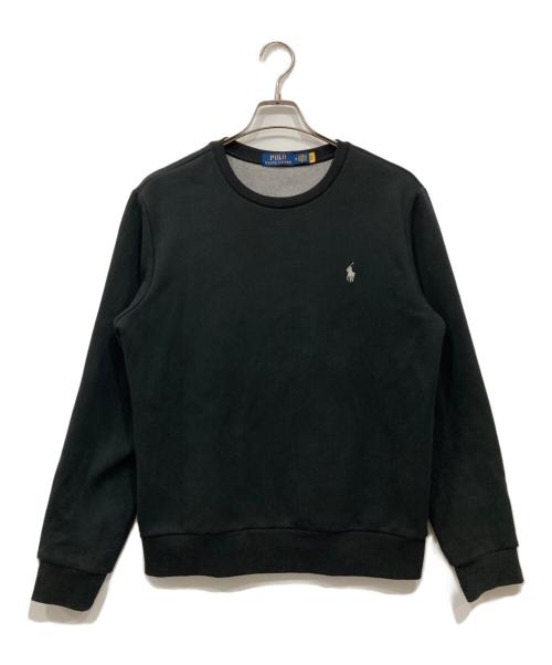 POLO RALPH LAUREN（ポロ・ラルフローレン）POLO RALPH LAUREN (ポロ・ラルフローレン) クルーネックスウェット ブラック サイズ:Mの古着・服飾アイテム