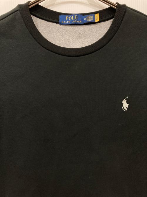 POLO RALPH LAUREN（ポロ・ラルフローレン）POLO RALPH LAUREN (ポロ・ラルフローレン) クルーネックスウェット ブラック サイズ:Mの古着・服飾アイテム