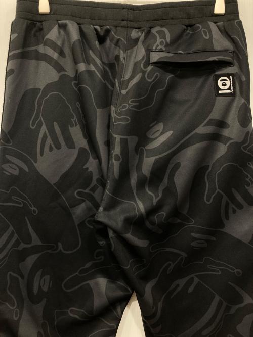 Aape BY A BATHING APE（エーエイプ バイ アベイシングエイプ）AAPE BY A BATHING APE (エーエイプ バイ アベイシングエイプ) ムーンフェイスカモスウェットパンツ ブラック サイズ:Mの古着・服飾アイテム