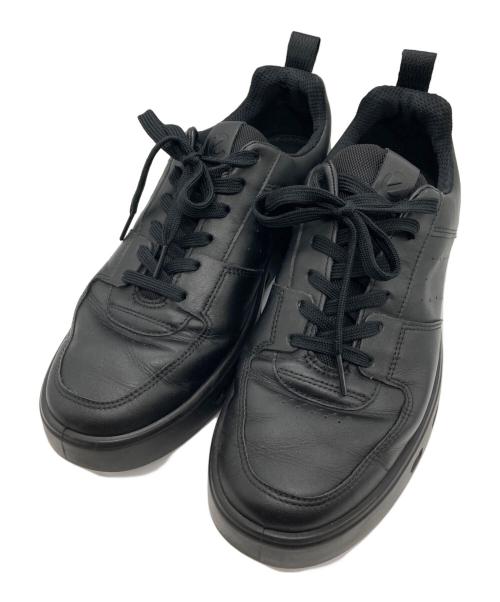 ECCO（エコー）ECCO (エコー) ローカットスニーカー ブラック サイズ:26.5cmの古着・服飾アイテム