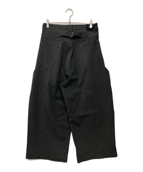 Abuku（アブク）Abuku (アブク) ワイドバギーホックウエスタンスラックス グレー サイズ:Mの古着・服飾アイテム