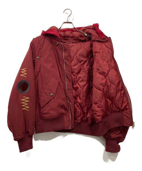 a2o（エーツーオー）a2o (エーツーオー) 4way中綿クラシックボタンMA-1 レッド サイズ:Mの古着・服飾アイテム